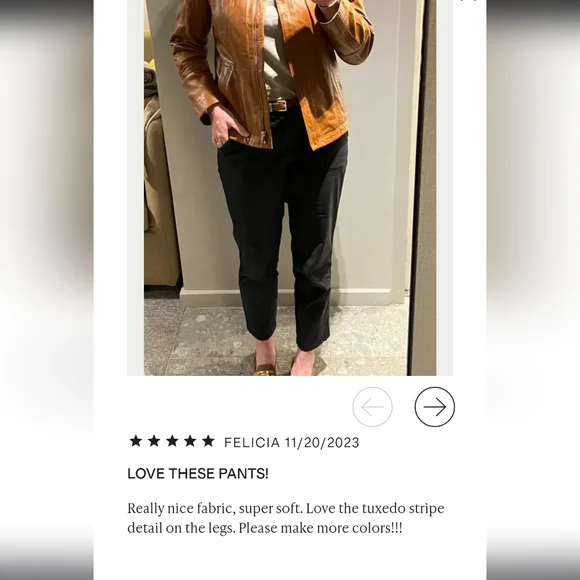 Stretch Cotton Twill Girlfriend Chino Pants - Picture 7 of 9